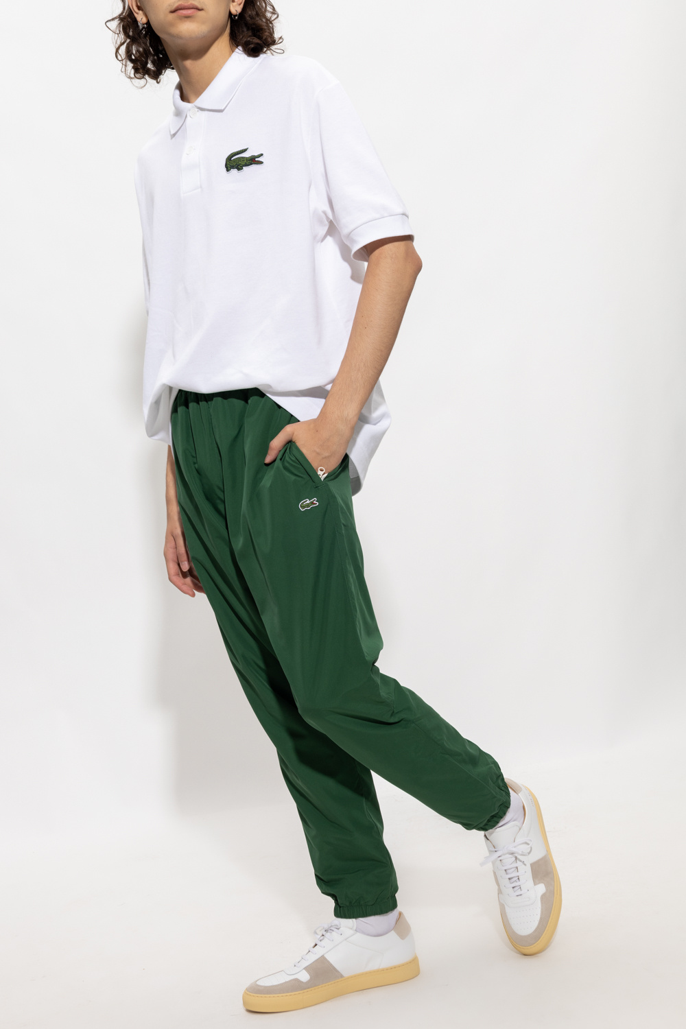 Green lacoste online sweatpants